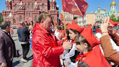 Рязанские пионеры приняли участие в торжественной линейке на Красной площади